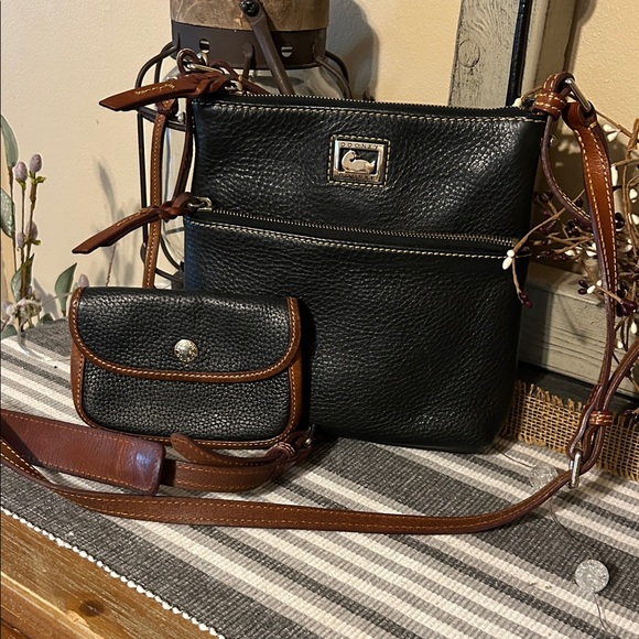 Dooney & Bourke Black and Brown Crossbody Bag Duo - Picture 1 of 16